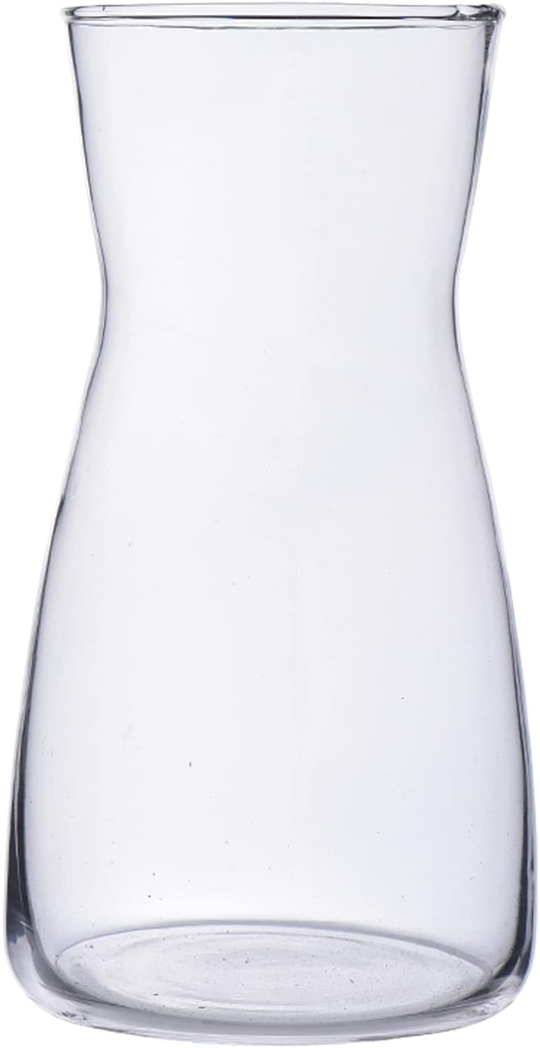 8 inch Clear Glass Flower Vase
