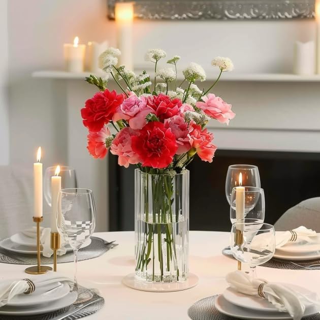 Glass Cylinder Vase 8 Inch