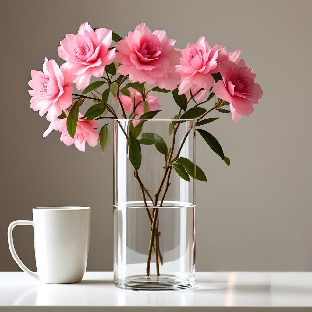 Clear Glass Cylinder Vase
