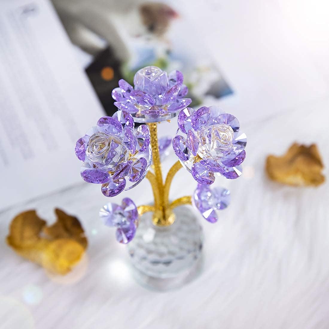 6" Glass Flowers with Stems Ornament
