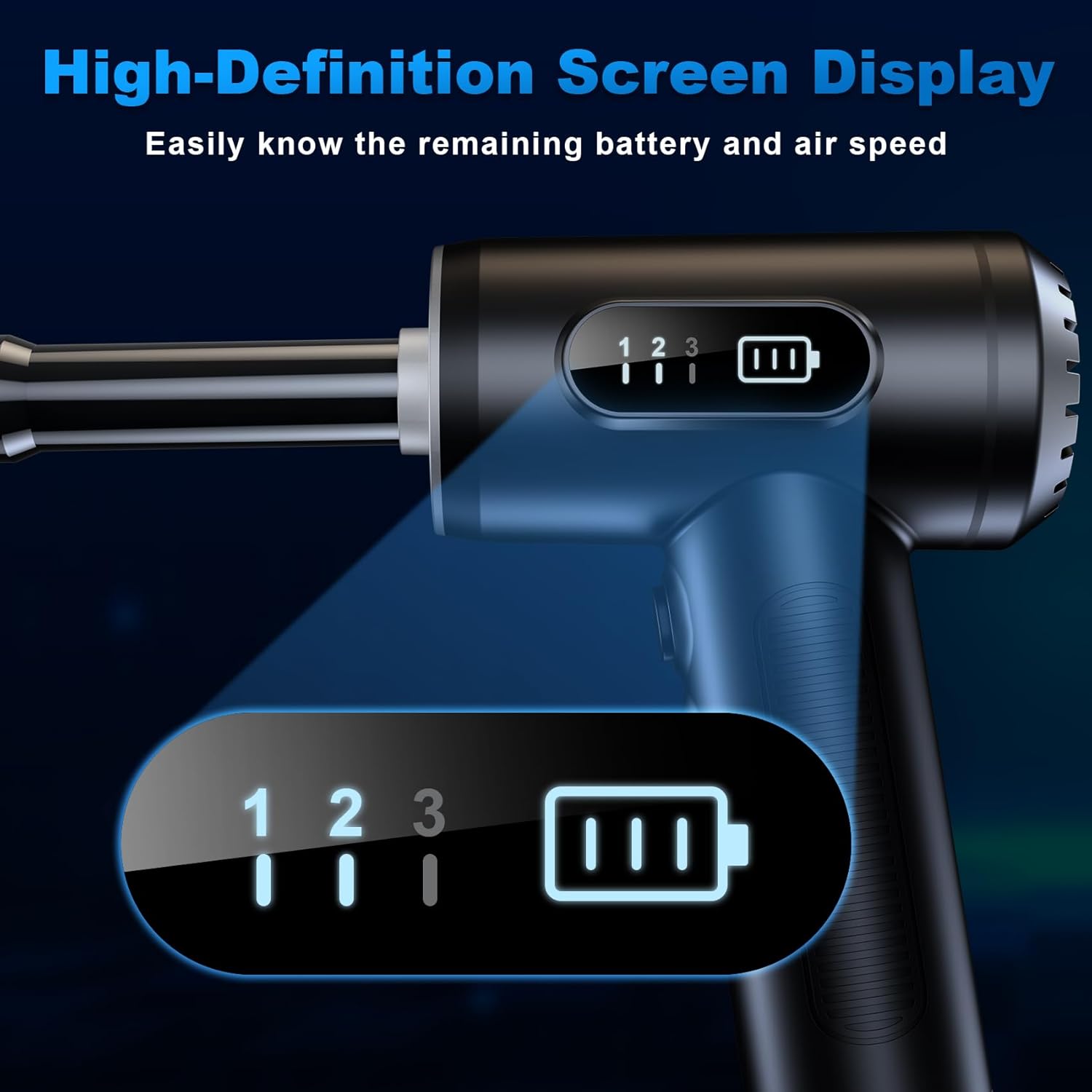 Electric Air Duster with LED Light