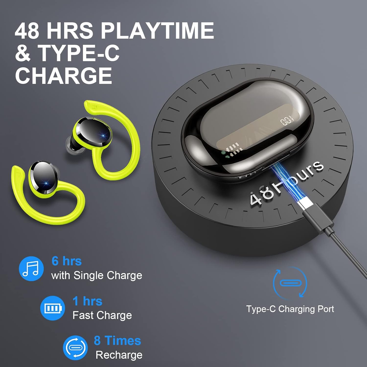 Bluetooth 5.4 Headphones Wireless Earbud