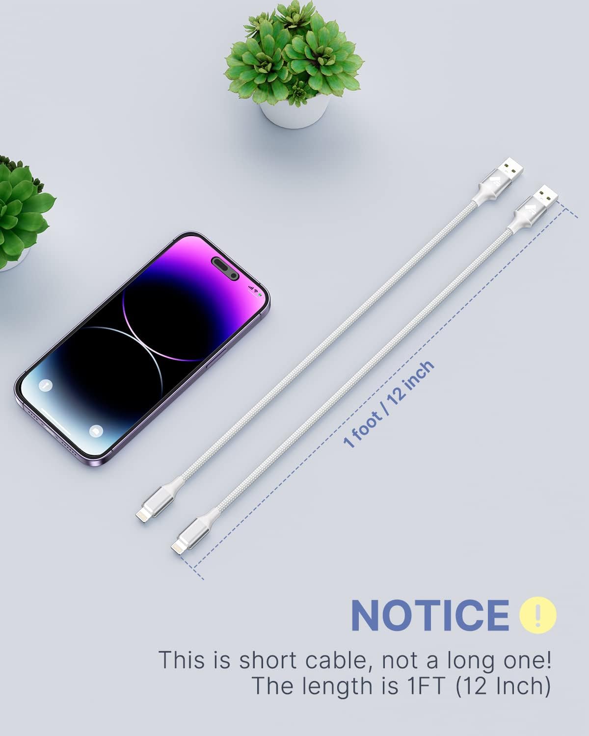 USB A to Lightning Cable Charger Cord