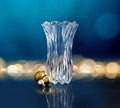 12-Inch Tall Elegant Cut Glass Vase