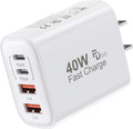 40W 4 Ports USB-C Wall Charger
