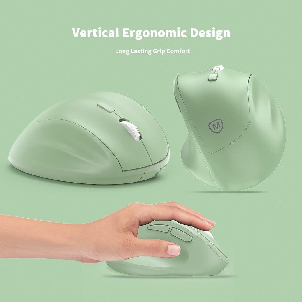 Ergonomic Wireless Mouse with USB Receiver for PC Computer