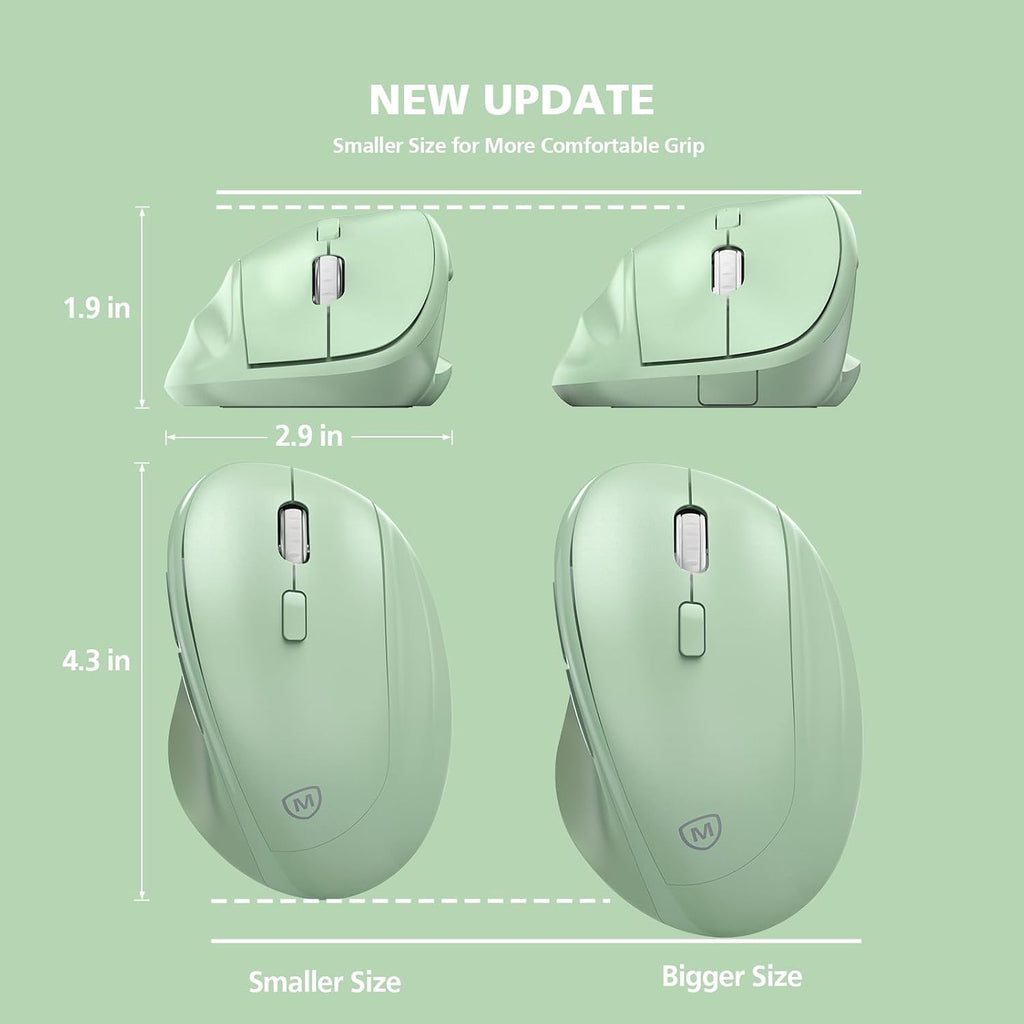 Ergonomic Wireless Mouse with USB Receiver for PC Computer