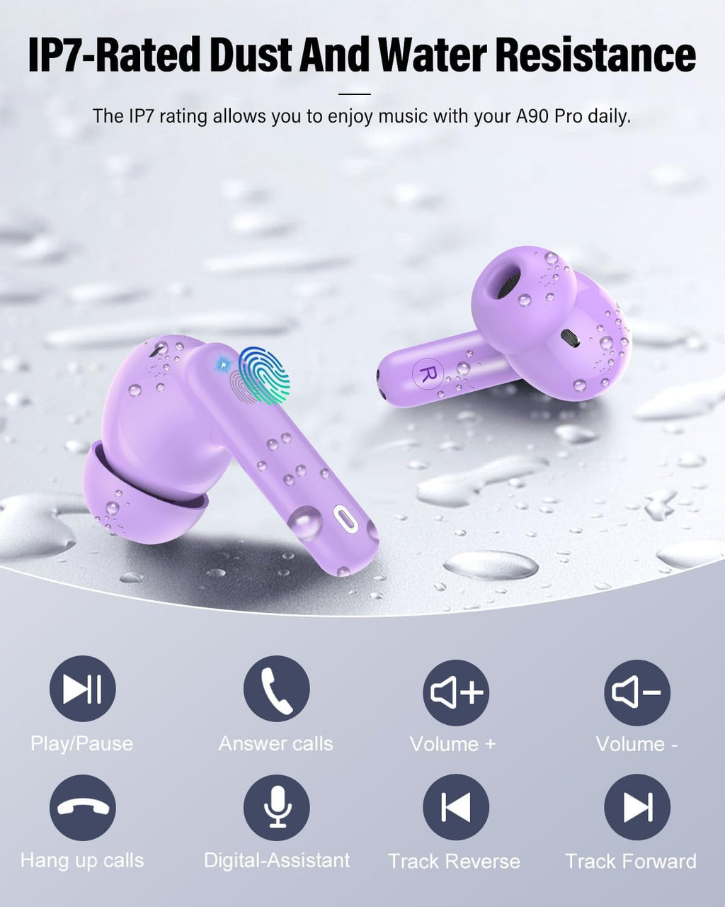 Bluetooth 5.4 Headphones Bass Stereo