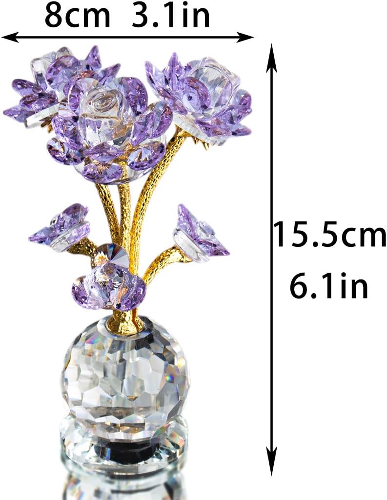 6" Glass Flowers with Stems Ornament
