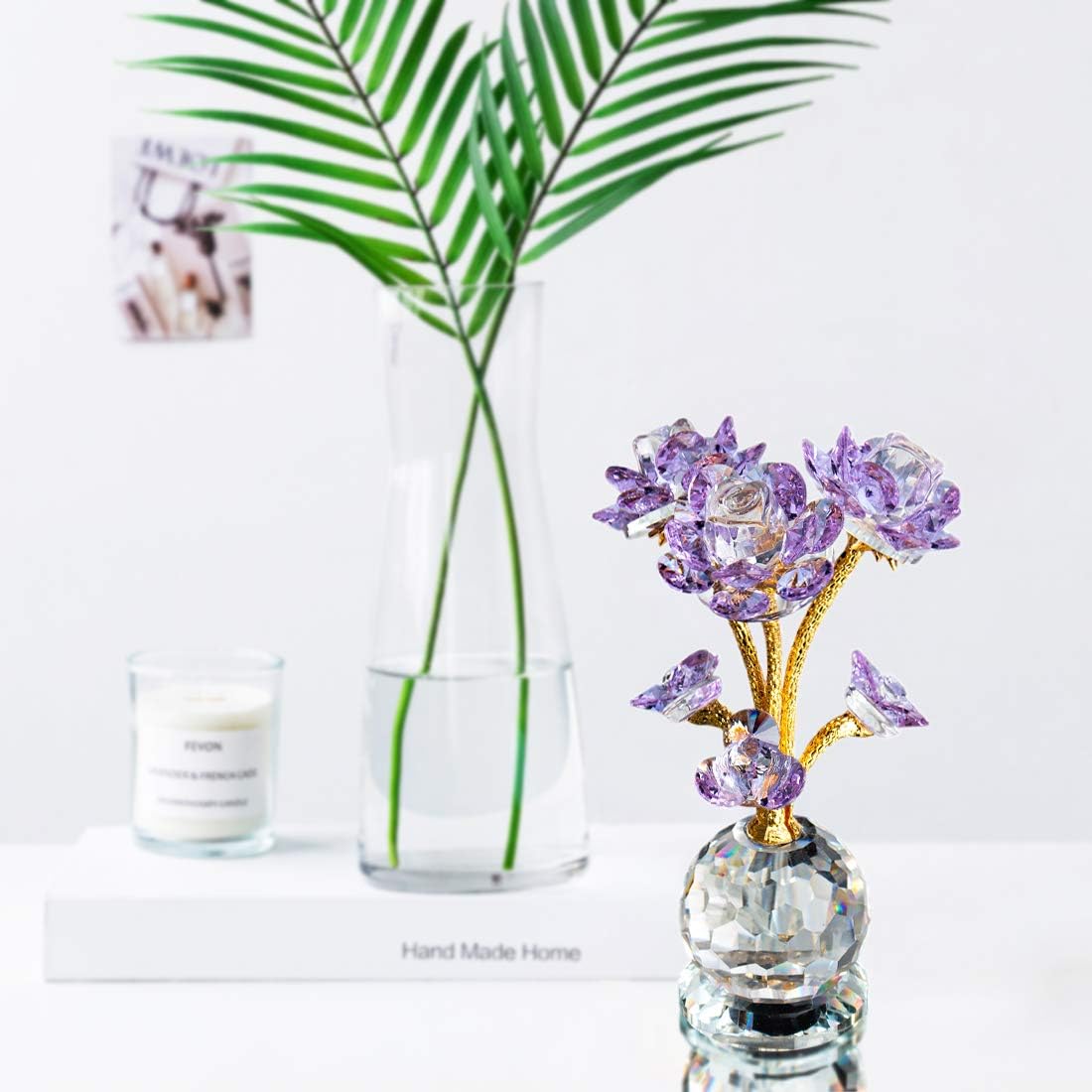 6" Glass Flowers with Stems Ornament