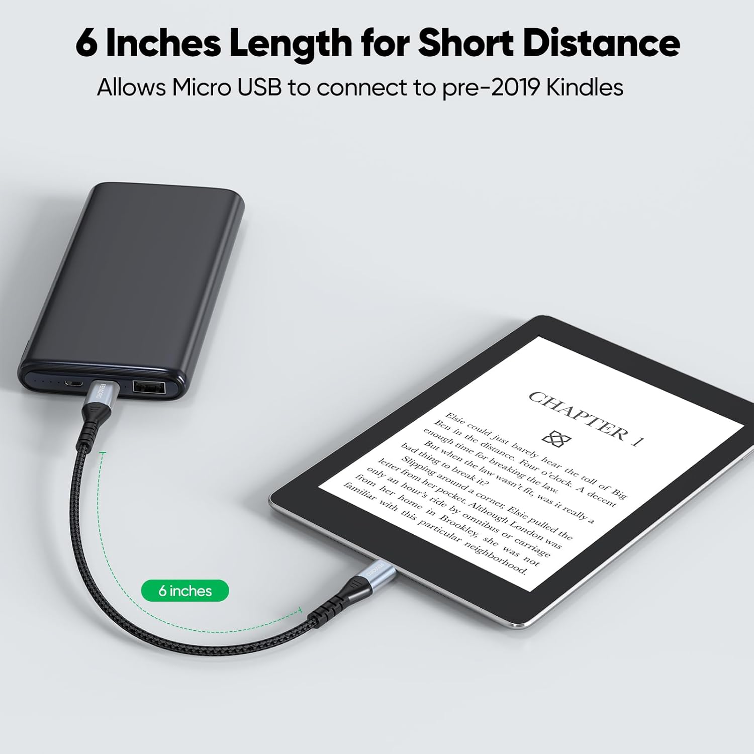 USB C to Micro USB Cable 6 Inch