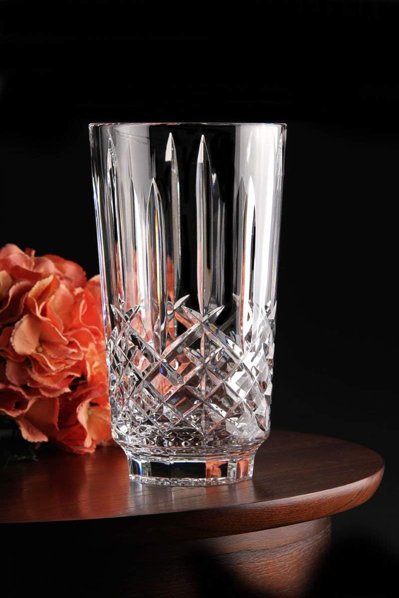 Classic Wedge Cuts Glass Vase