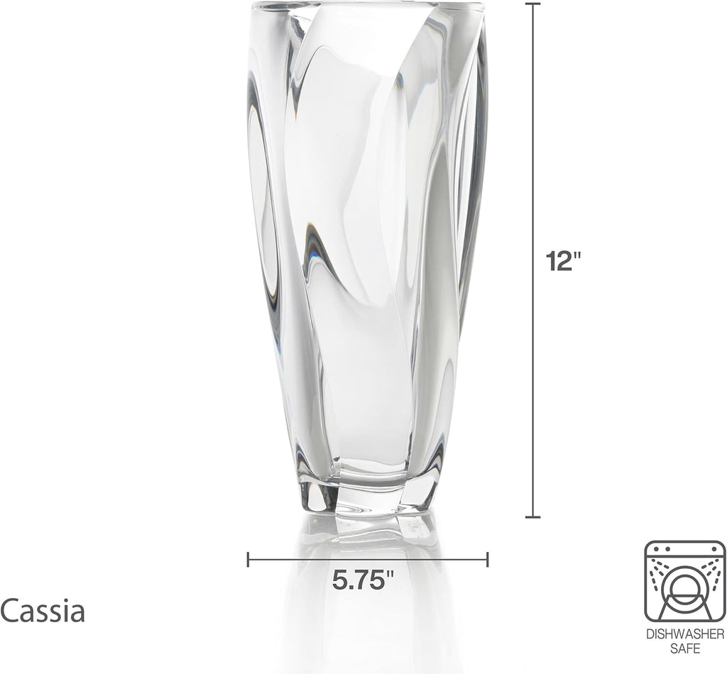 Crystal Glass Vase 12 Inch