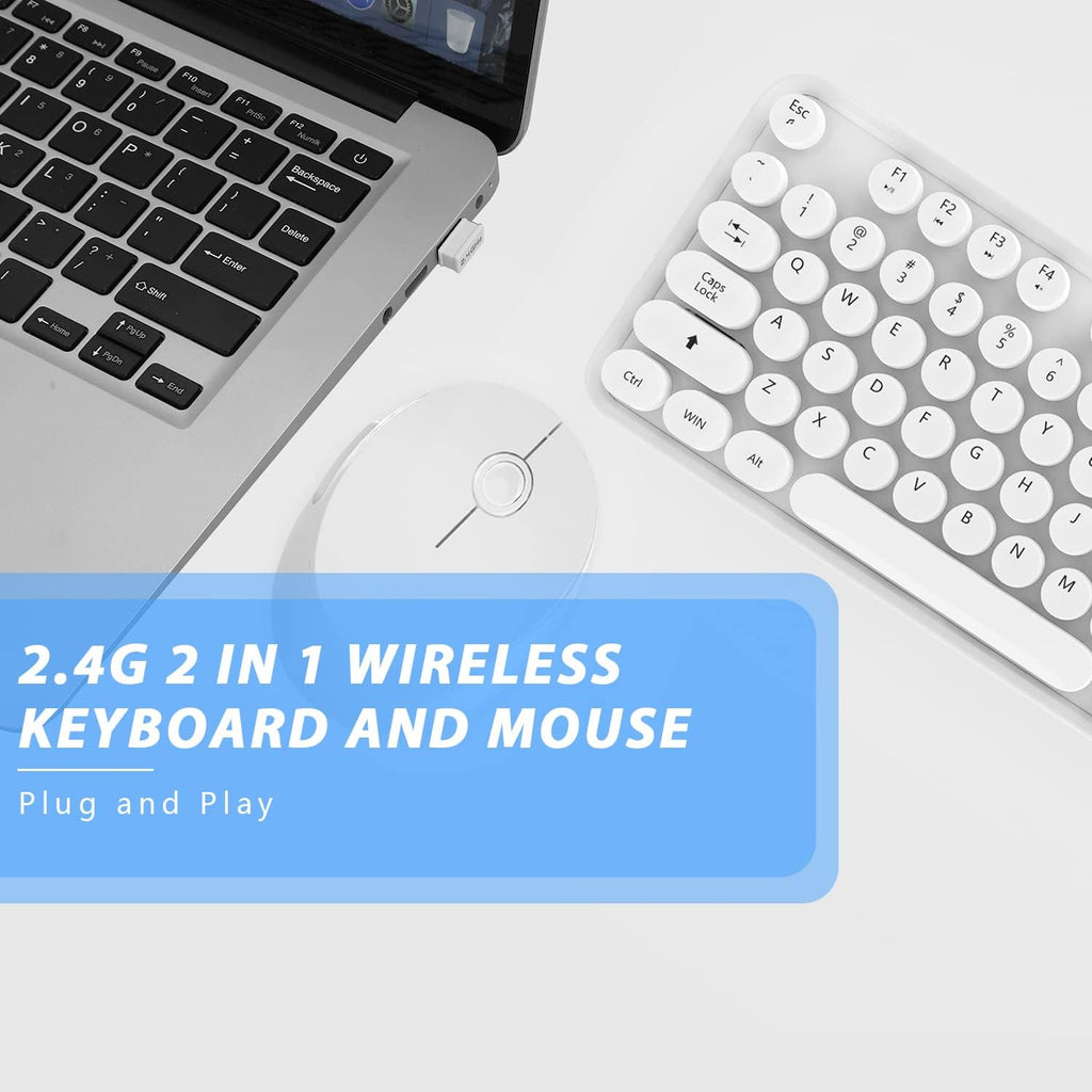 Wireless Keyboard Mouse Combo 104 Keys