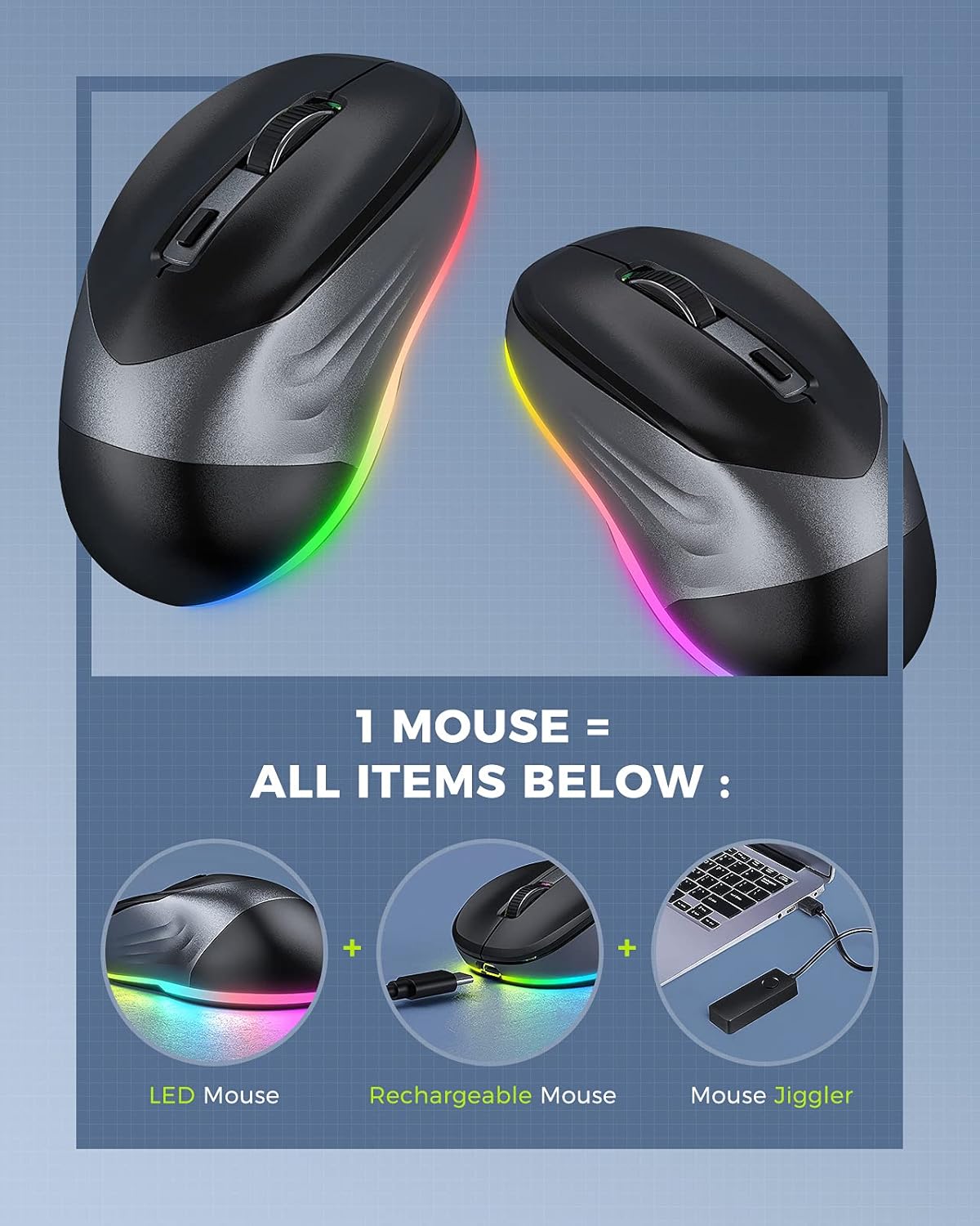 Wireless Mouse Jiggler Mouse for Laptop