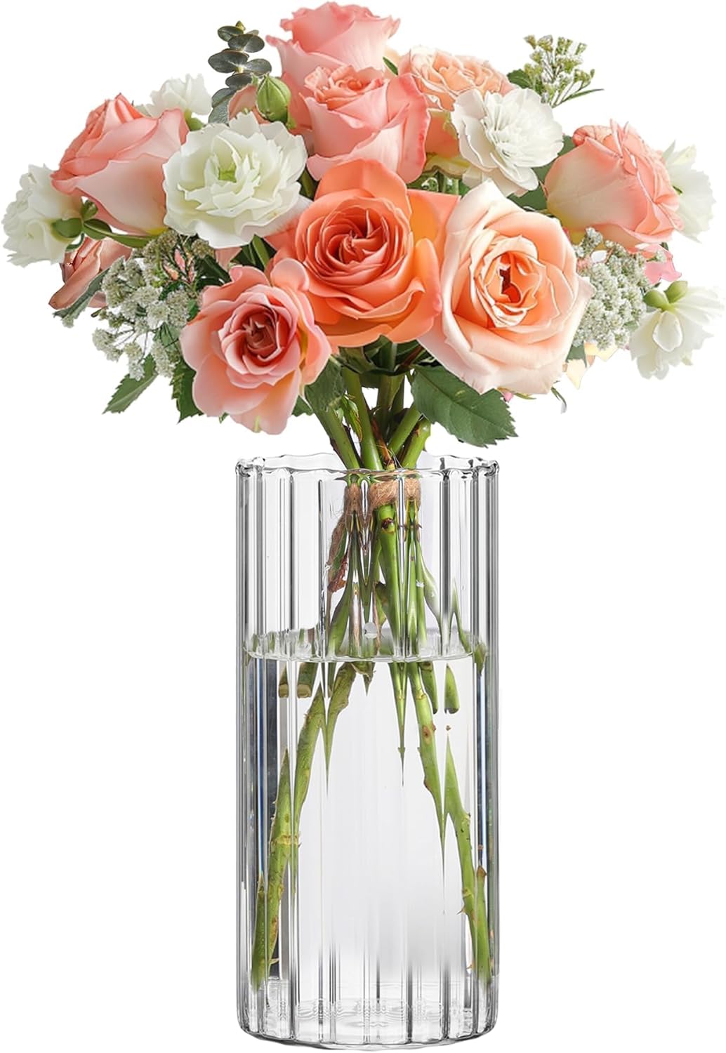Glass Cylinder Vase 8 Inch