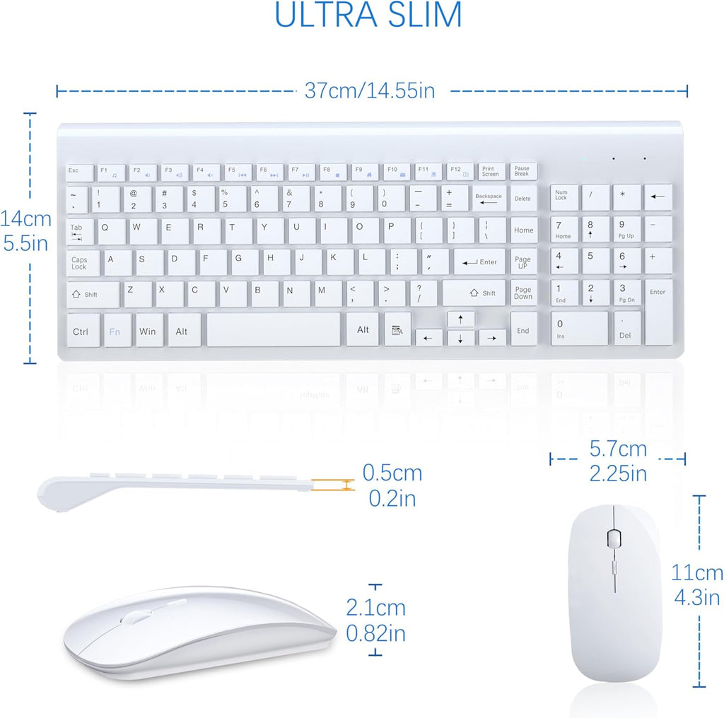 Wireless Keyboard and Mouse Ultra Slim Combo