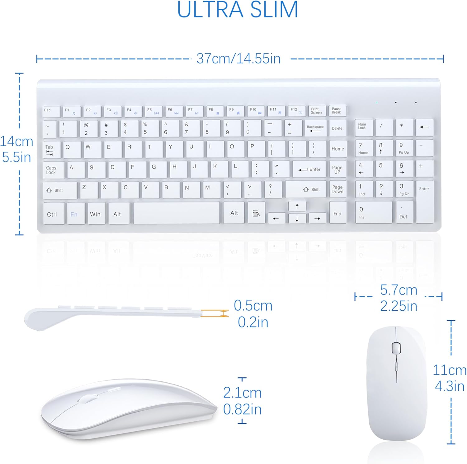 Wireless Keyboard and Mouse Ultra Slim Combo