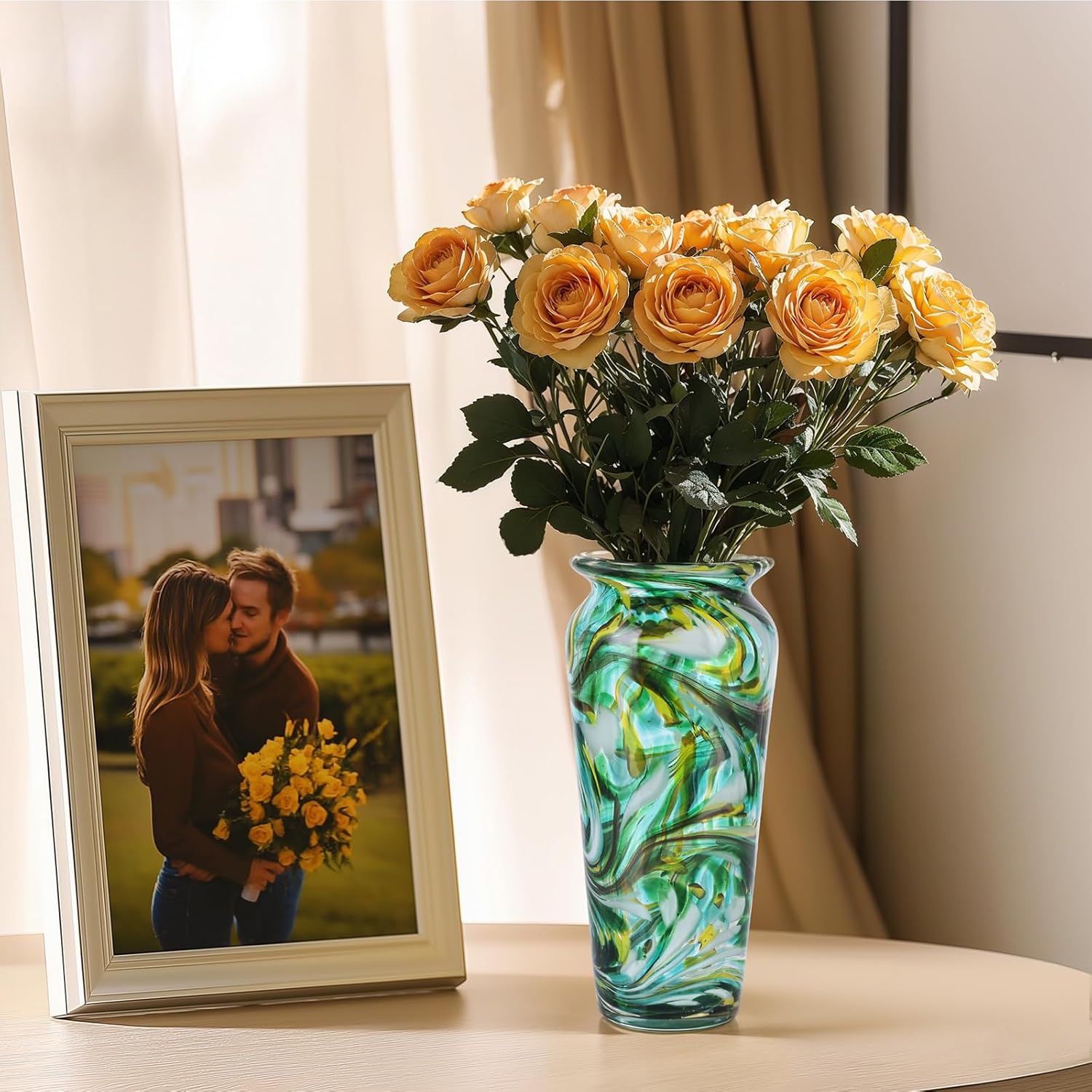 Blown Glass Vase for Home Deco