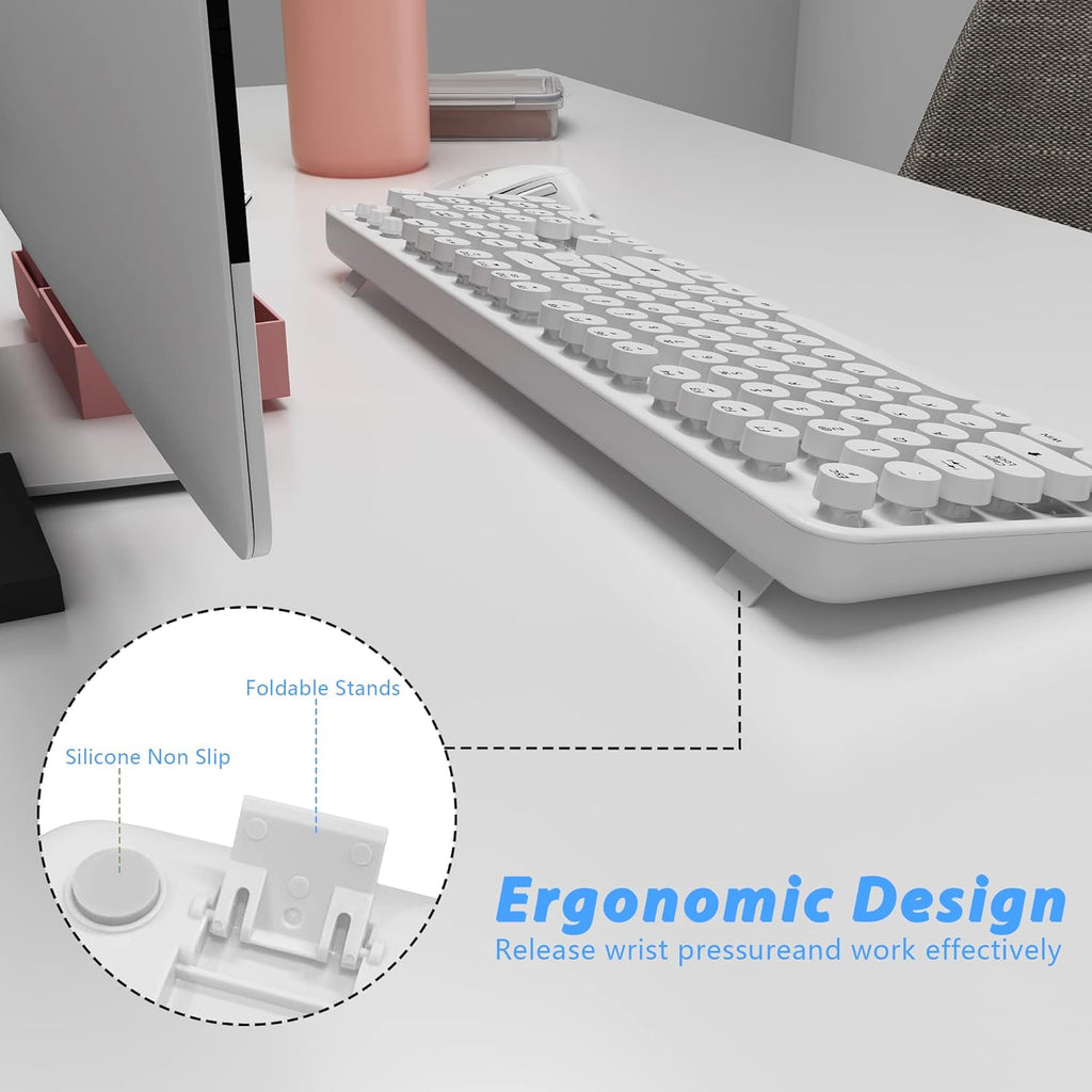 Wireless Keyboard Mouse Combo 104 Keys