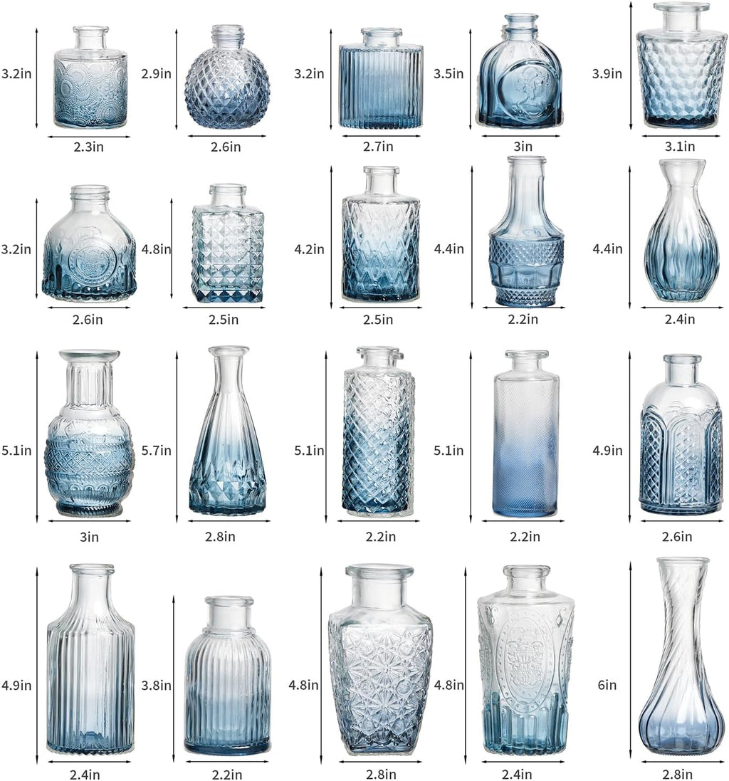 Glass Vase Set of 20