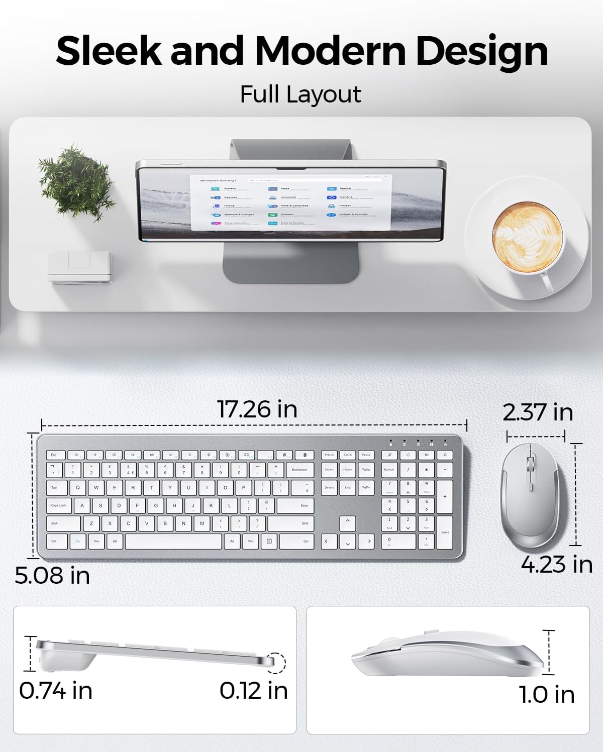 Wireless Keyboard and Mouse Combo