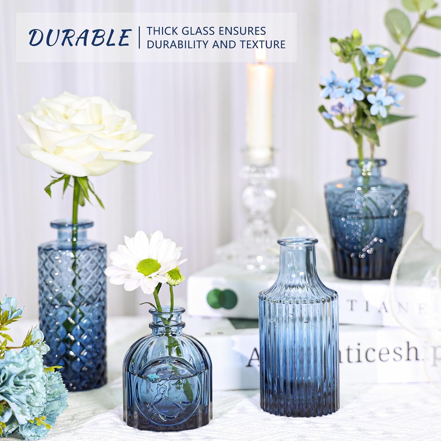 Glass Bud Vase Set of 12