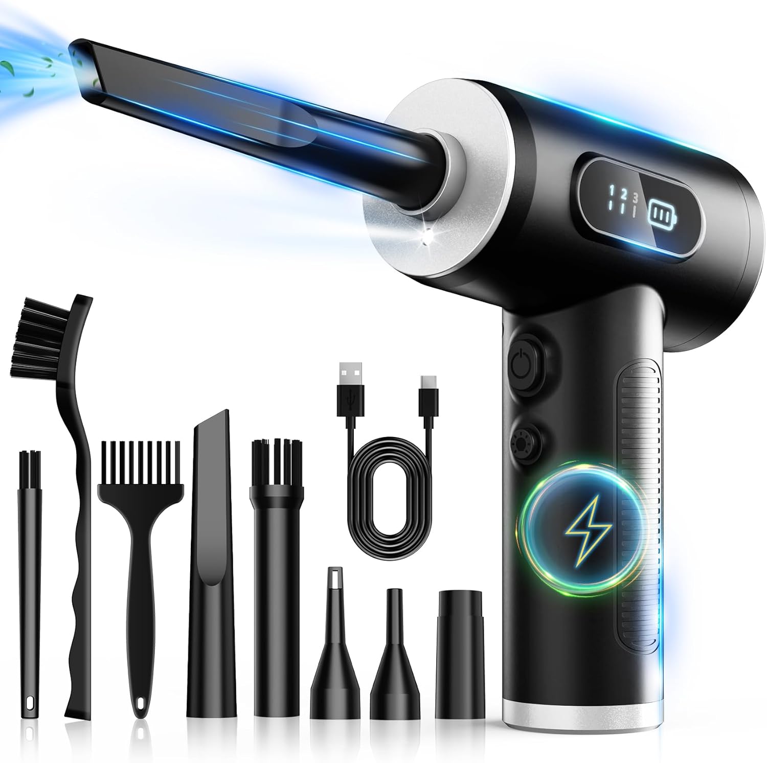 Electric Air Duster with LED Light
