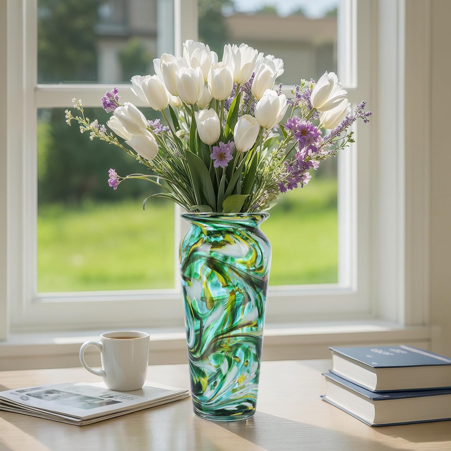 Blown Glass Vase for Home Deco