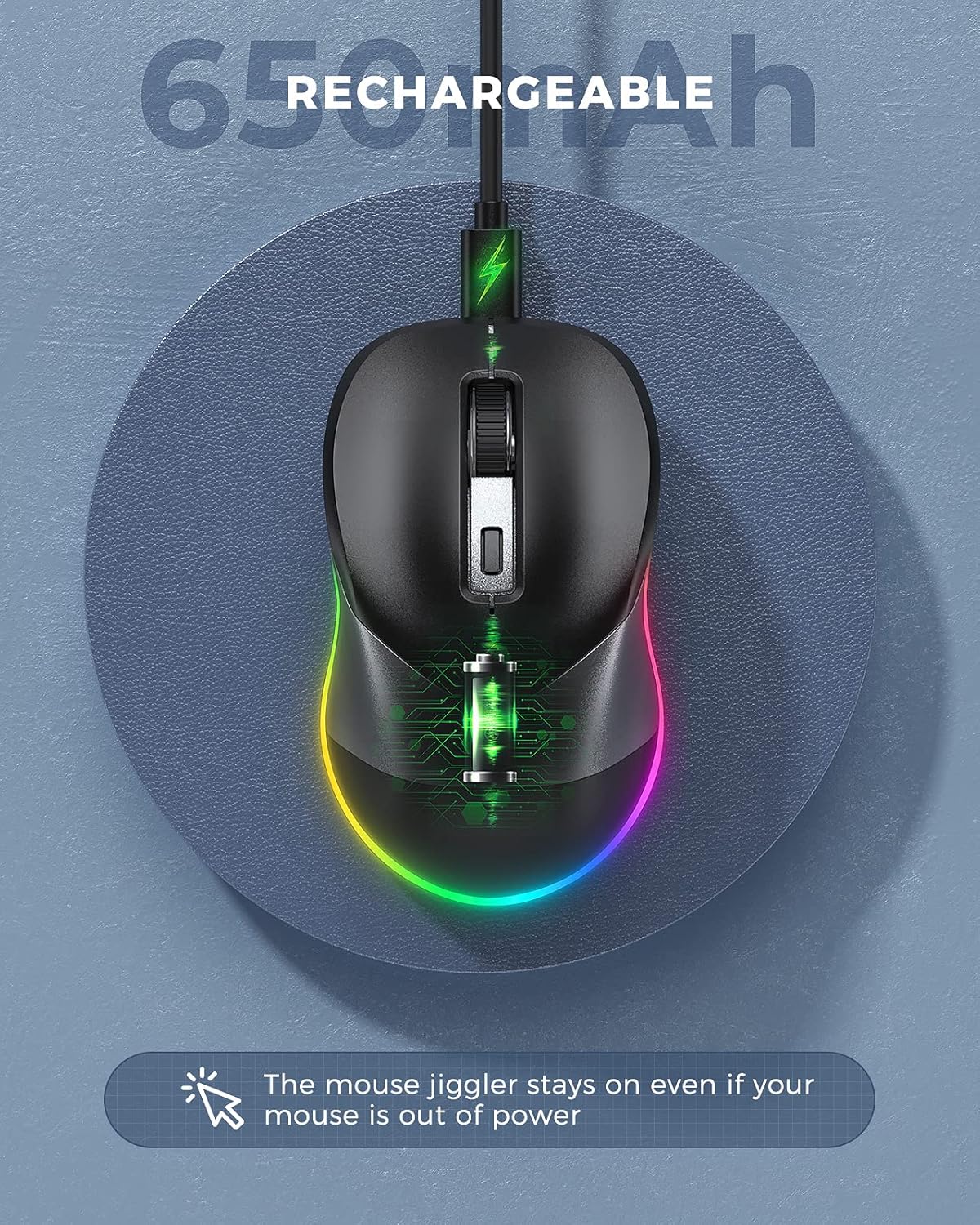 Wireless Mouse Jiggler Mouse for Laptop