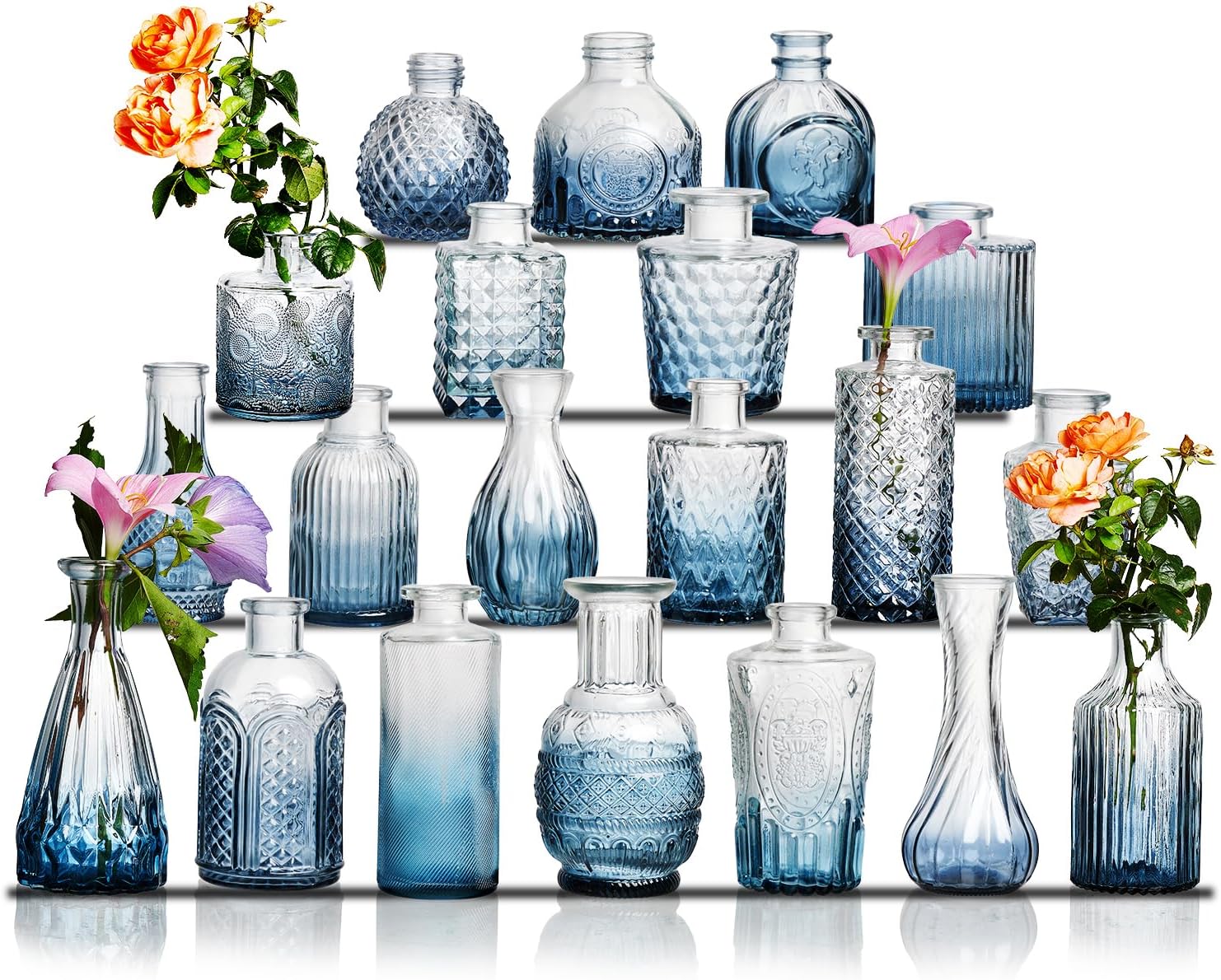 Glass Vase Set of 20