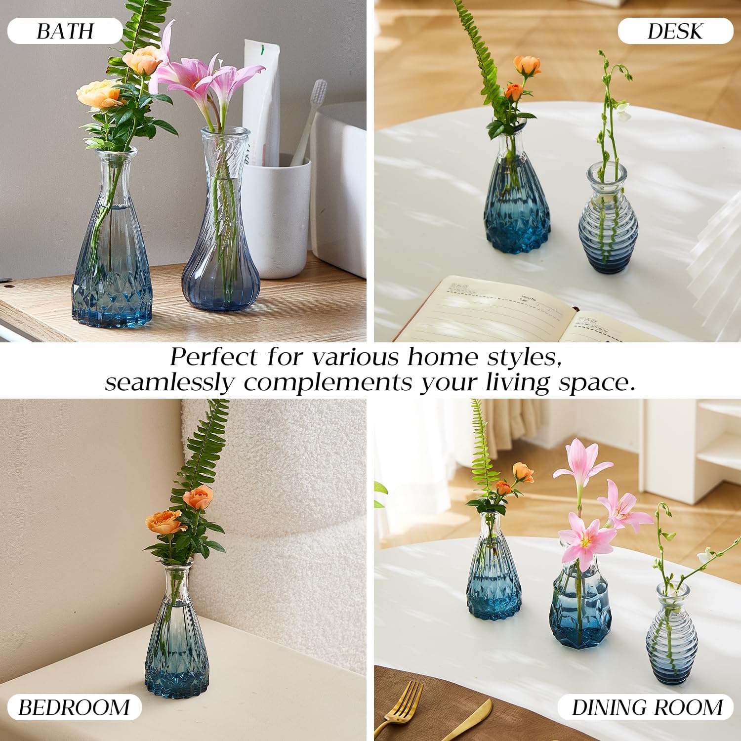 Glass Vase Set of 20
