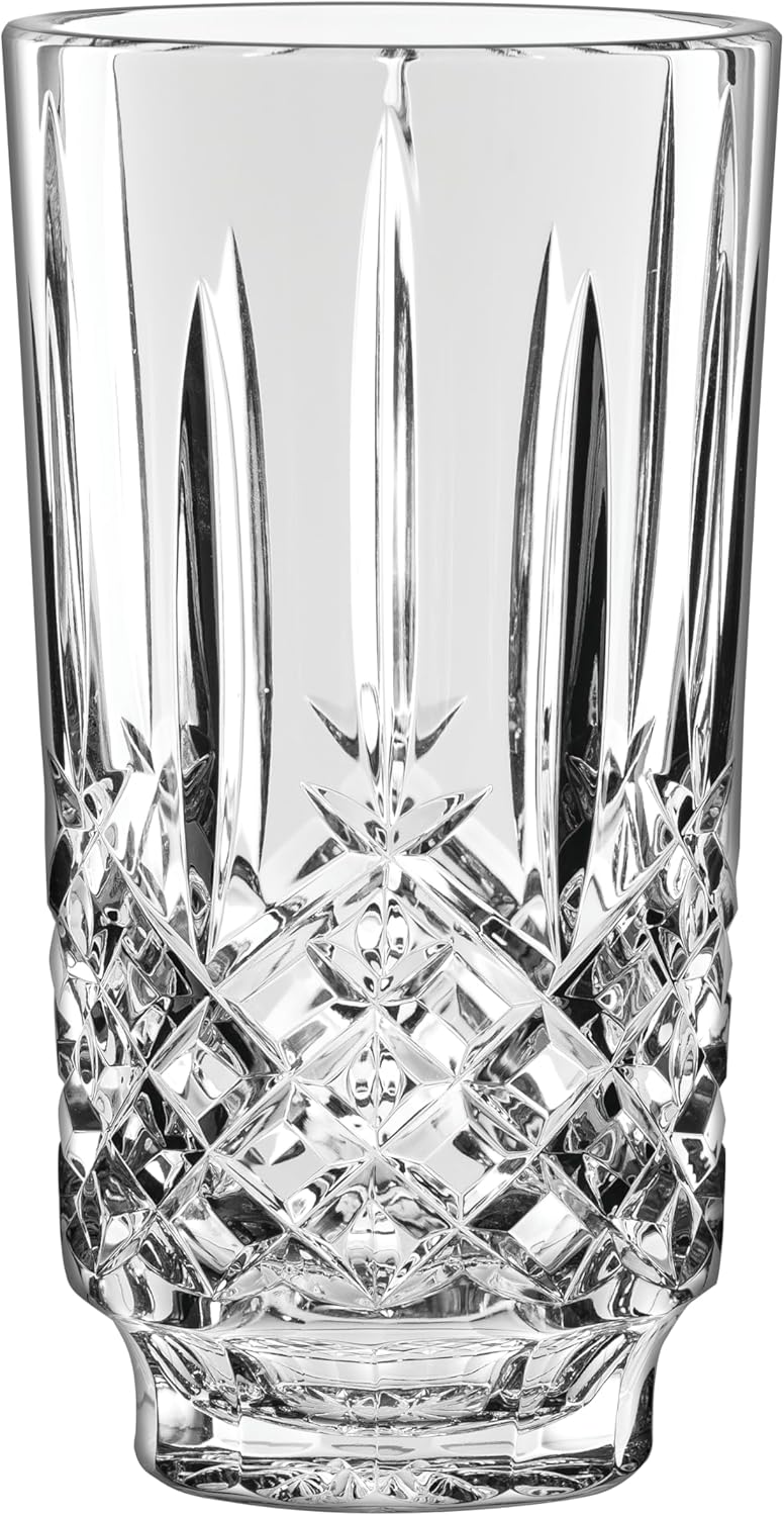 Classic Wedge Cuts Glass Vase