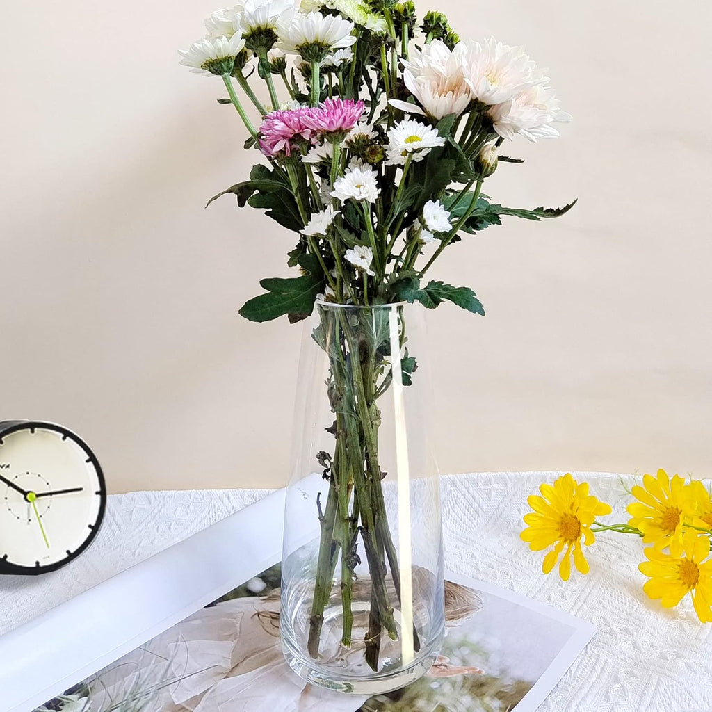 8.7" Modern Glass Vase for Flowers