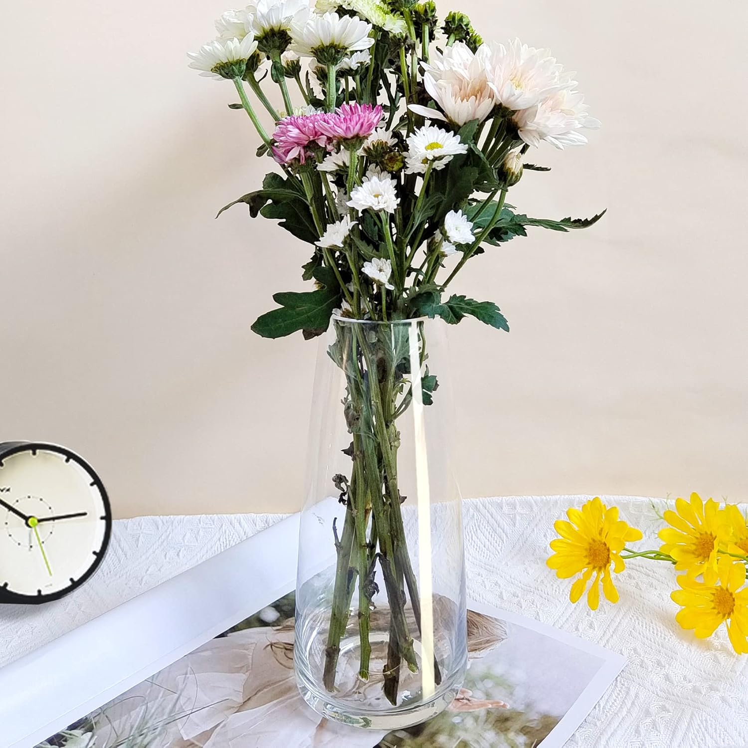 8.7" Modern Glass Vase for Flowers