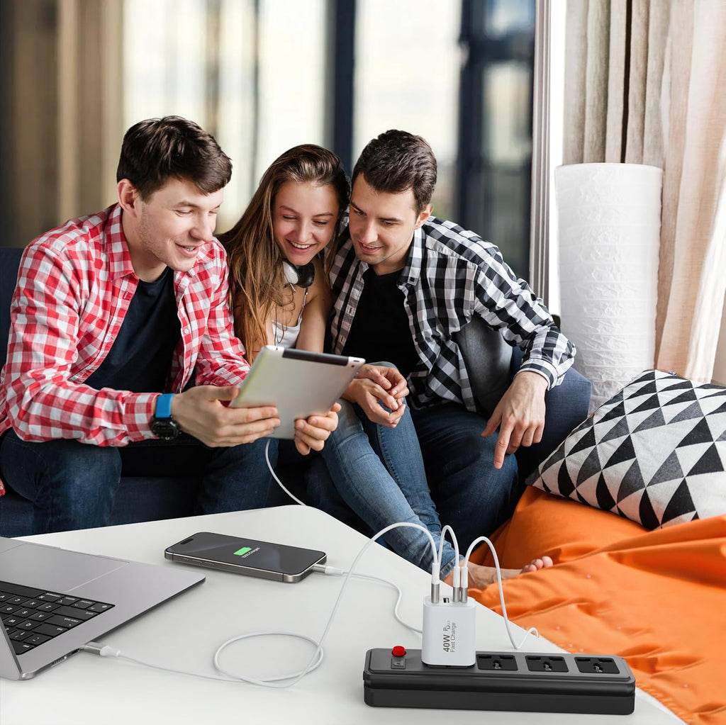 40W 4 Ports USB-C Wall Charger