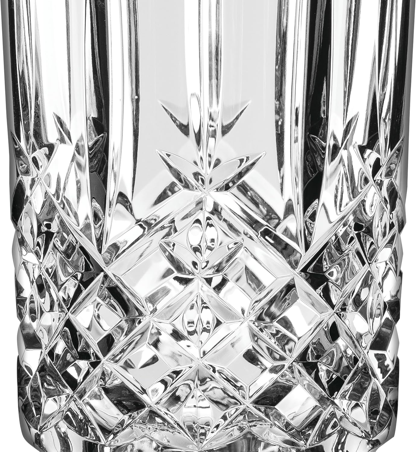 Classic Wedge Cuts Glass Vase
